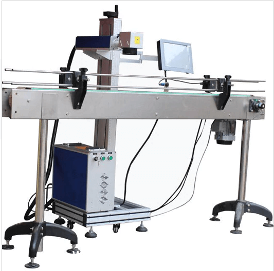 HDPE Plastic Pipe/Cable/Tube Online Flying Laser Marking Machine for Moving Obje